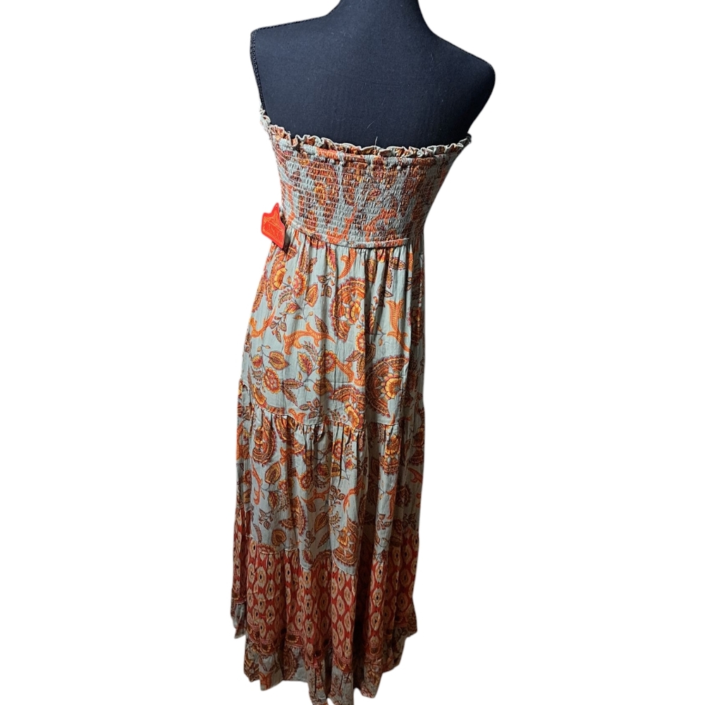 ANGIE Floral Strapless Dress - Multicolor NWT SIZE LARGE - Picture 2 of 5